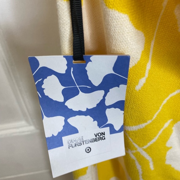 NWT DVF Yellow Dress Halter Tie Neck Ginkgo Sweaterknit Midi Dress by target - Picture 8 of 11